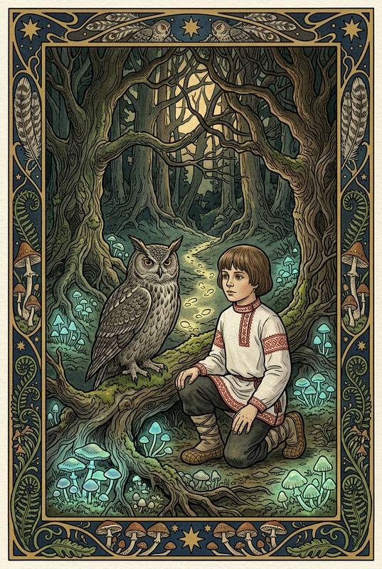 Мальчик и мудрая сова